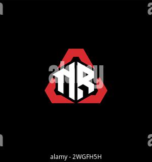 NR initial logo modern and futuristic concept for esport or gaming logo Stock Vector