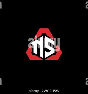NS initial logo modern and futuristic concept for esport or gaming logo Stock Vector