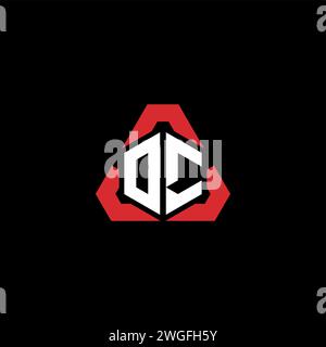 OC initial logo modern and futuristic concept for esport or gaming logo Stock Vector