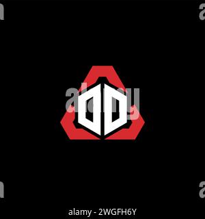 OD initial logo modern and futuristic concept for esport or gaming logo Stock Vector