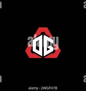 OG initial logo modern and futuristic concept for esport or gaming logo Stock Vector