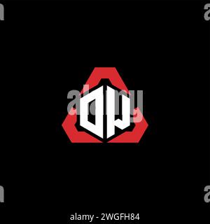 OW initial logo modern and futuristic concept for esport or gaming logo Stock Vector
