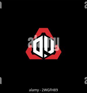 OU initial logo modern and futuristic concept for esport or gaming logo Stock Vector