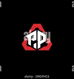 PP initial logo modern and futuristic concept for esport or gaming logo Stock Vector