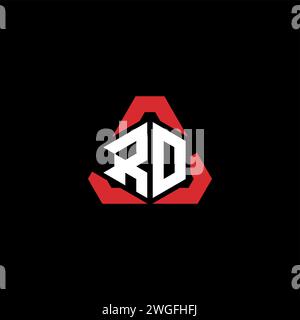 RD initial logo modern and futuristic concept for esport or gaming logo Stock Vector