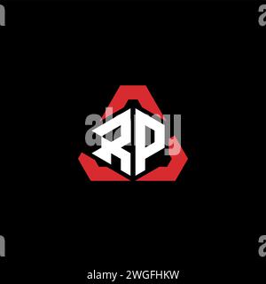 RP initial logo modern and futuristic concept for esport or gaming logo Stock Vector