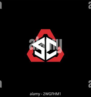 SC initial logo modern and futuristic concept for esport or gaming logo Stock Vector