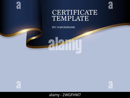 Luxurious certificate template, vector illustration Stock Vector