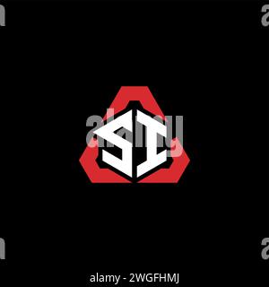 SI initial logo modern and futuristic concept for esport or gaming logo Stock Vector