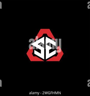 SE initial logo modern and futuristic concept for esport or gaming logo Stock Vector