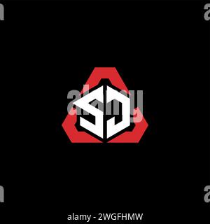 SJ initial logo modern and futuristic concept for esport or gaming logo Stock Vector