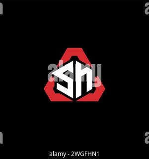 SN initial logo modern and futuristic concept for esport or gaming logo Stock Vector
