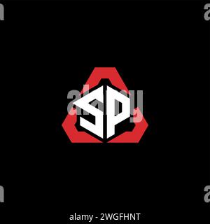 SP initial logo modern and futuristic concept for esport or gaming logo Stock Vector