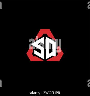 SQ initial logo modern and futuristic concept for esport or gaming logo Stock Vector