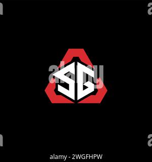 SG initial logo modern and futuristic concept for esport or gaming logo Stock Vector