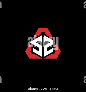 SZ initial logo modern and futuristic concept for esport or gaming logo Stock Vector