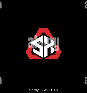 SX initial logo modern and futuristic concept for esport or gaming logo Stock Vector