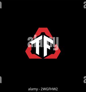 TF initial logo modern and futuristic concept for esport or gaming logo Stock Vector