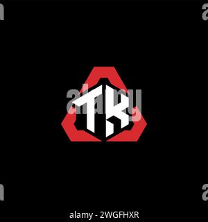TK initial logo modern and futuristic concept for esport or gaming logo Stock Vector
