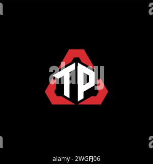 TP initial logo modern and futuristic concept for esport or gaming logo Stock Vector
