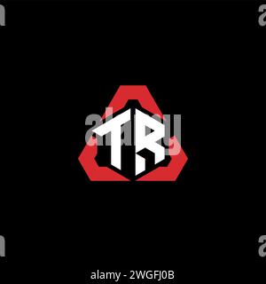 TR initial logo modern and futuristic concept for esport or gaming logo Stock Vector