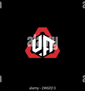 UA initial logo modern and futuristic concept for esport or gaming logo Stock Vector