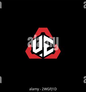UE initial logo modern and futuristic concept for esport or gaming logo Stock Vector