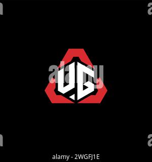 UG initial logo modern and futuristic concept for esport or gaming logo Stock Vector