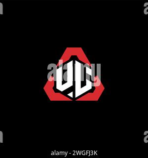 UL initial logo modern and futuristic concept for esport or gaming logo Stock Vector