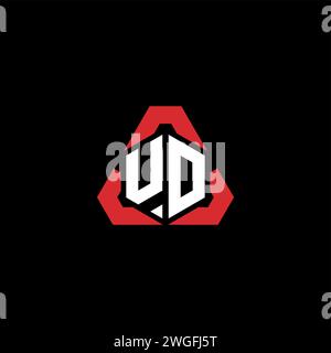 UD initial logo modern and futuristic concept for esport or gaming logo Stock Vector