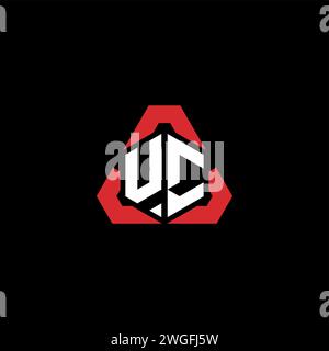 UC initial logo modern and futuristic concept for esport or gaming logo Stock Vector