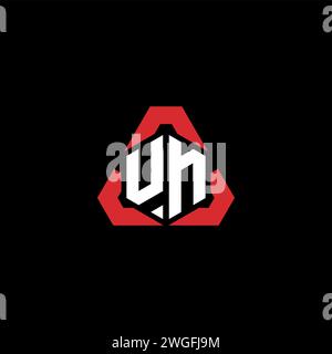 UN initial logo modern and futuristic concept for esport or gaming logo Stock Vector