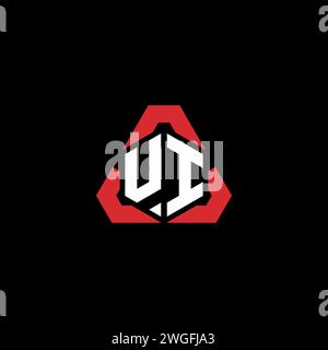UI initial logo modern and futuristic concept for esport or gaming logo Stock Vector