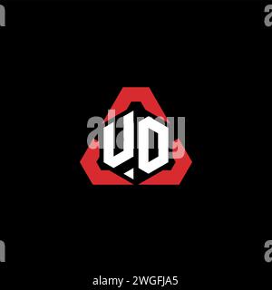 UO initial logo modern and futuristic concept for esport or gaming logo Stock Vector