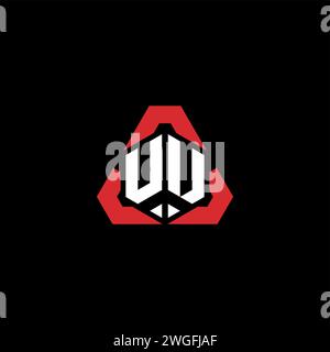 UU initial logo modern and futuristic concept for esport or gaming logo Stock Vector
