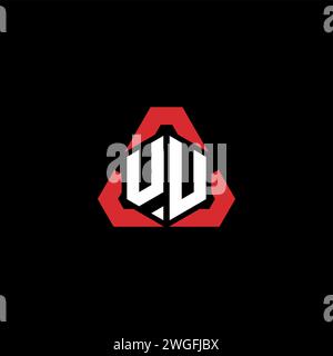 UV initial logo modern and futuristic concept for esport or gaming logo Stock Vector