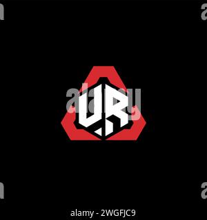 UR initial logo modern and futuristic concept for esport or gaming logo Stock Vector