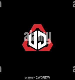 VJ initial logo modern and futuristic concept for esport or gaming logo Stock Vector
