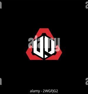 VU initial logo modern and futuristic concept for esport or gaming logo Stock Vector