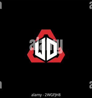 WD initial logo modern and futuristic concept for esport or gaming logo Stock Vector