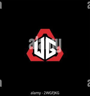 WG initial logo modern and futuristic concept for esport or gaming logo Stock Vector