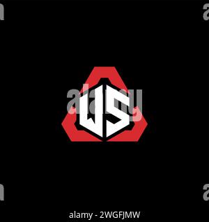 WS initial logo modern and futuristic concept for esport or gaming logo Stock Vector