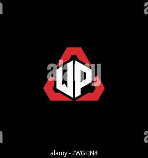 WP initial logo modern and futuristic concept for esport or gaming logo Stock Vector