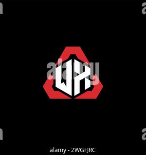 WX initial logo modern and futuristic concept for esport or gaming logo Stock Vector