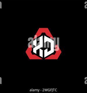 XJ initial logo modern and futuristic concept for esport or gaming logo Stock Vector