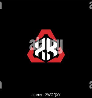 XK initial logo modern and futuristic concept for esport or gaming logo Stock Vector