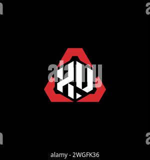 XU initial logo modern and futuristic concept for esport or gaming logo Stock Vector