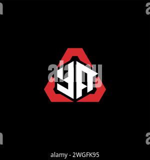 YA initial logo modern and futuristic concept for esport or gaming logo Stock Vector