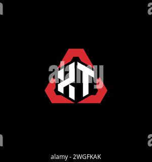 XT initial logo modern and futuristic concept for esport or gaming logo Stock Vector