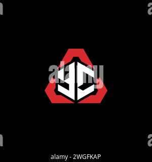 YC initial logo modern and futuristic concept for esport or gaming logo Stock Vector